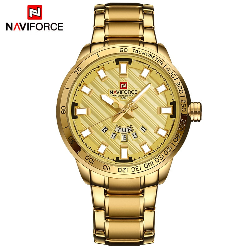 NAVIFORCE Gold Watch Men Watches Top Brand Luxury Famous