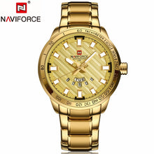Load image into Gallery viewer, NAVIFORCE Gold Watch Men Watches Top Brand Luxury Famous Wristwatch Male Clock Golden Quartz Wrist Watch Relogio Masculino